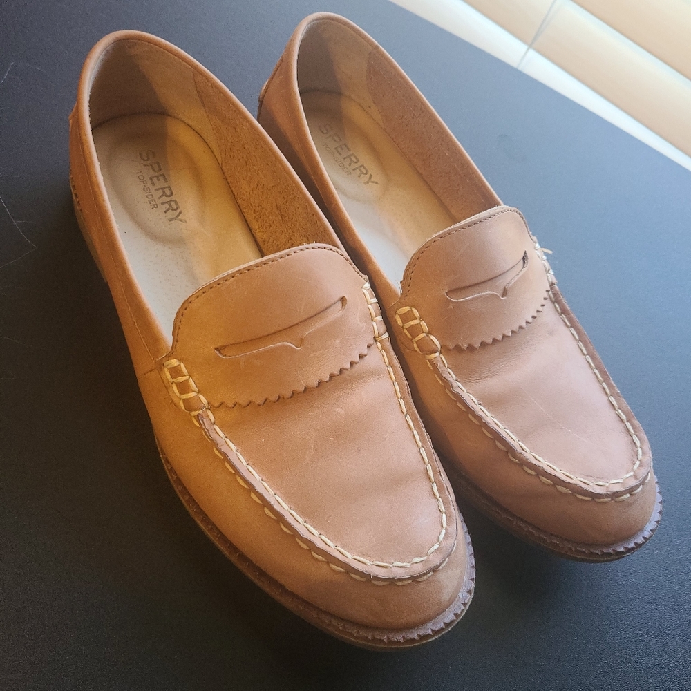 Sperry Tan Leather Loafers